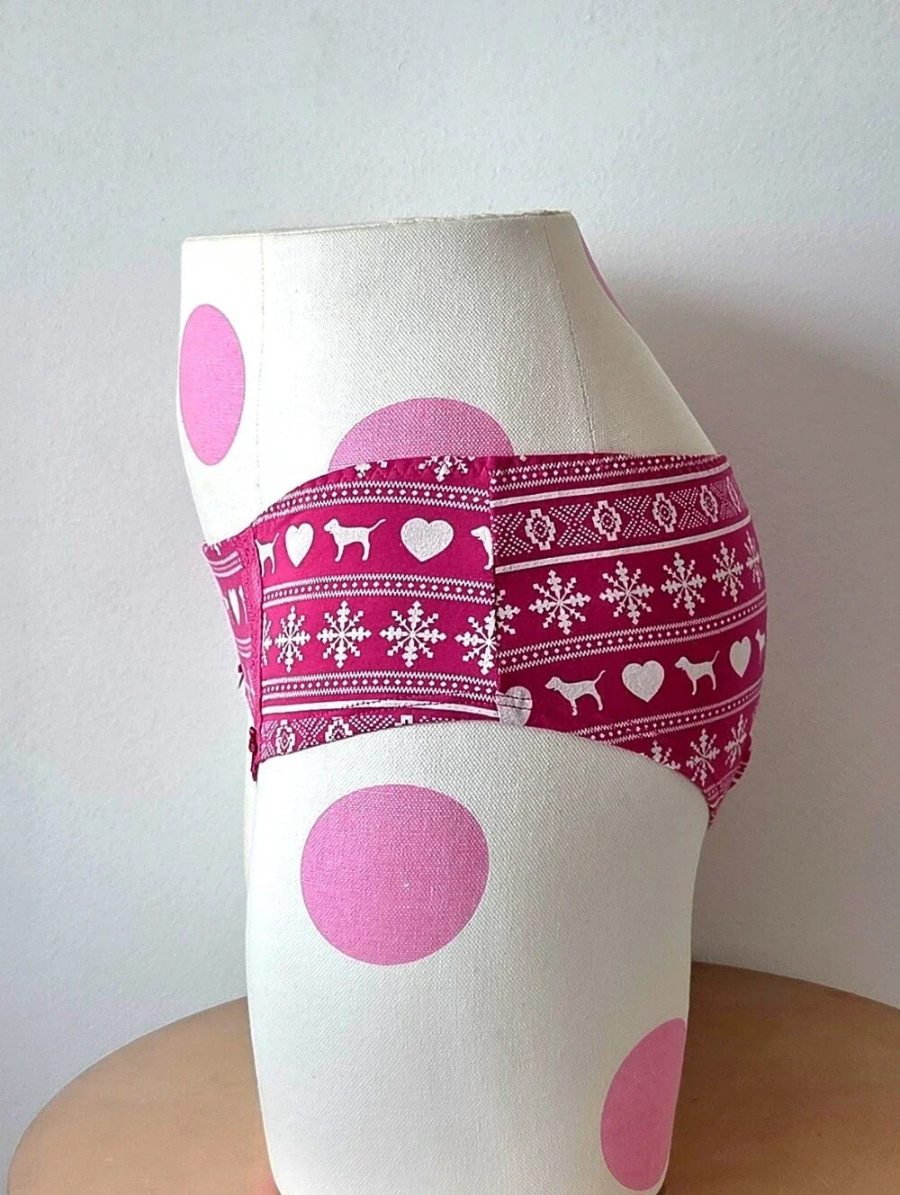 Victoria's Secret PINK VTG Y2K Low Rise Lace Holiday Fair Isle Hipster Panty NWT